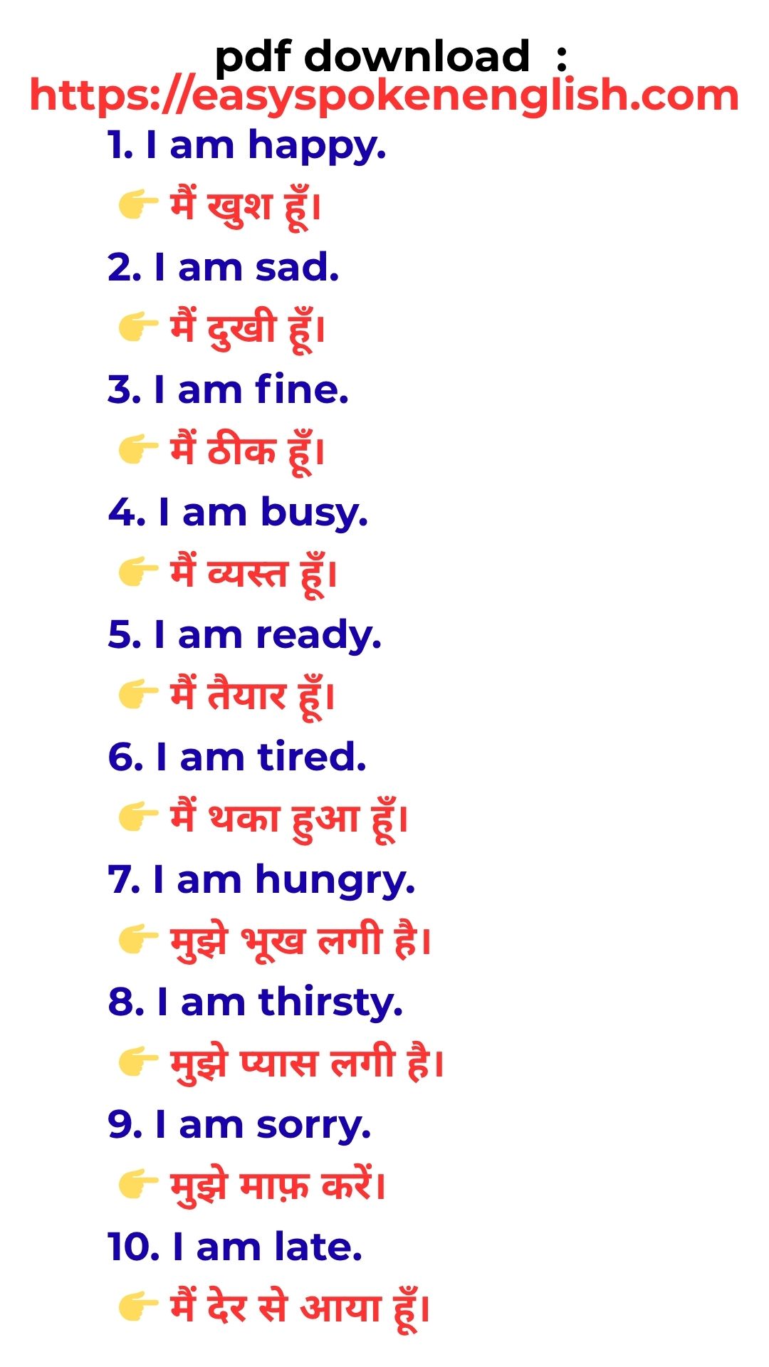 Daily Use English Sentences for Beginners