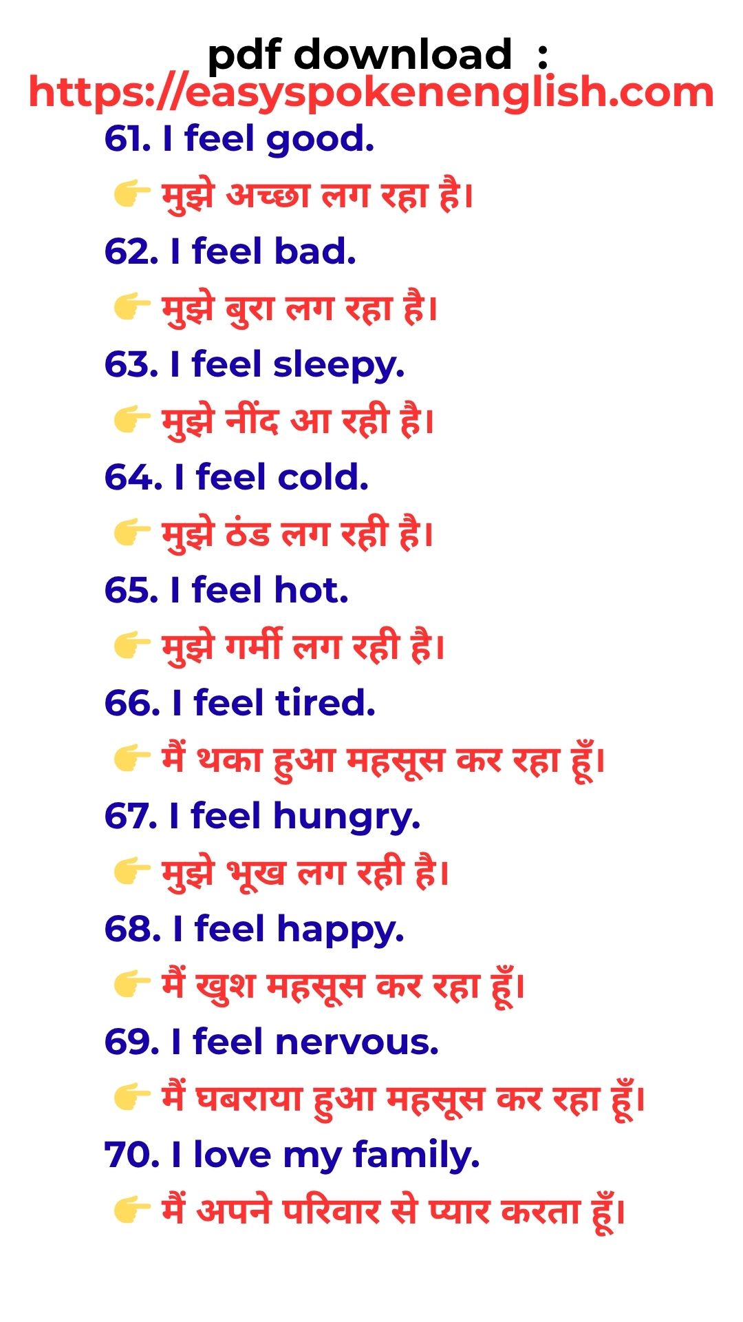 Easy English Sentences for Daily Speaking