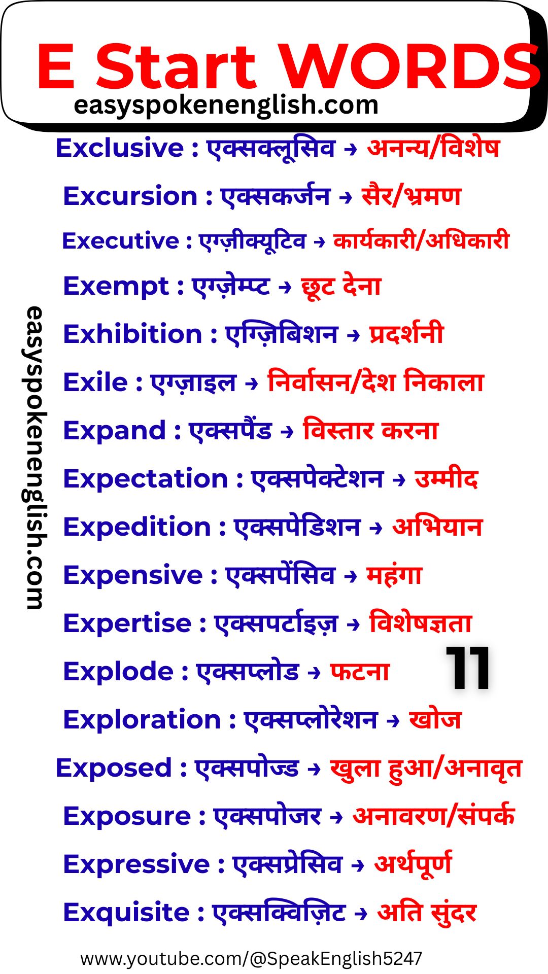 Frequently Used E Words