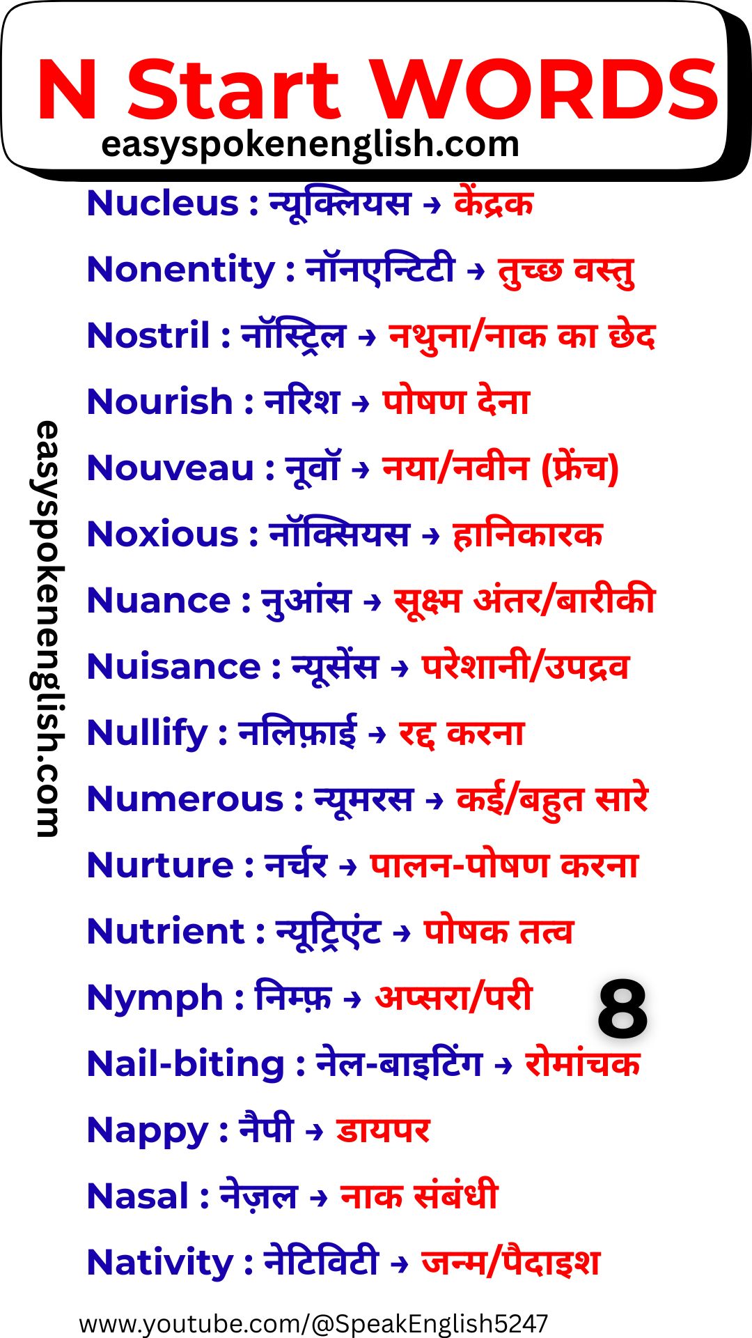 Improve Your English with N Words