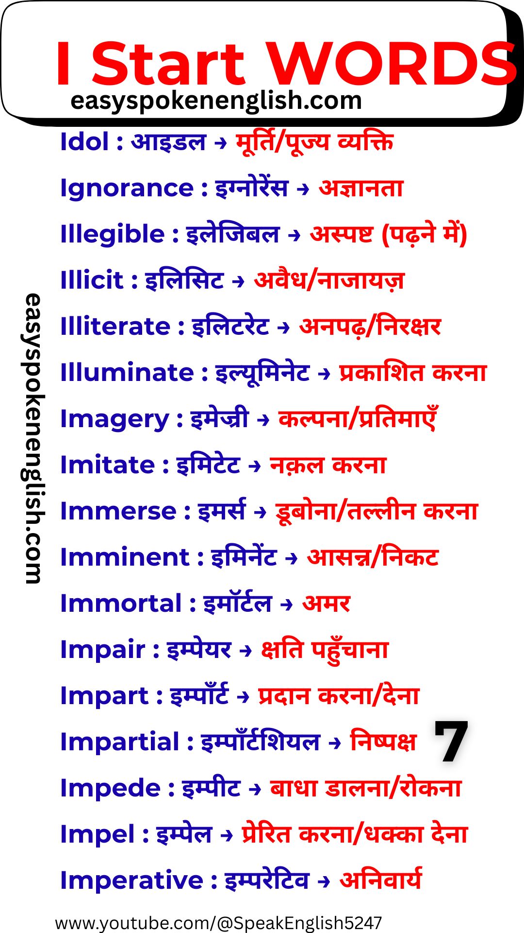 Learn English I Vocabulary