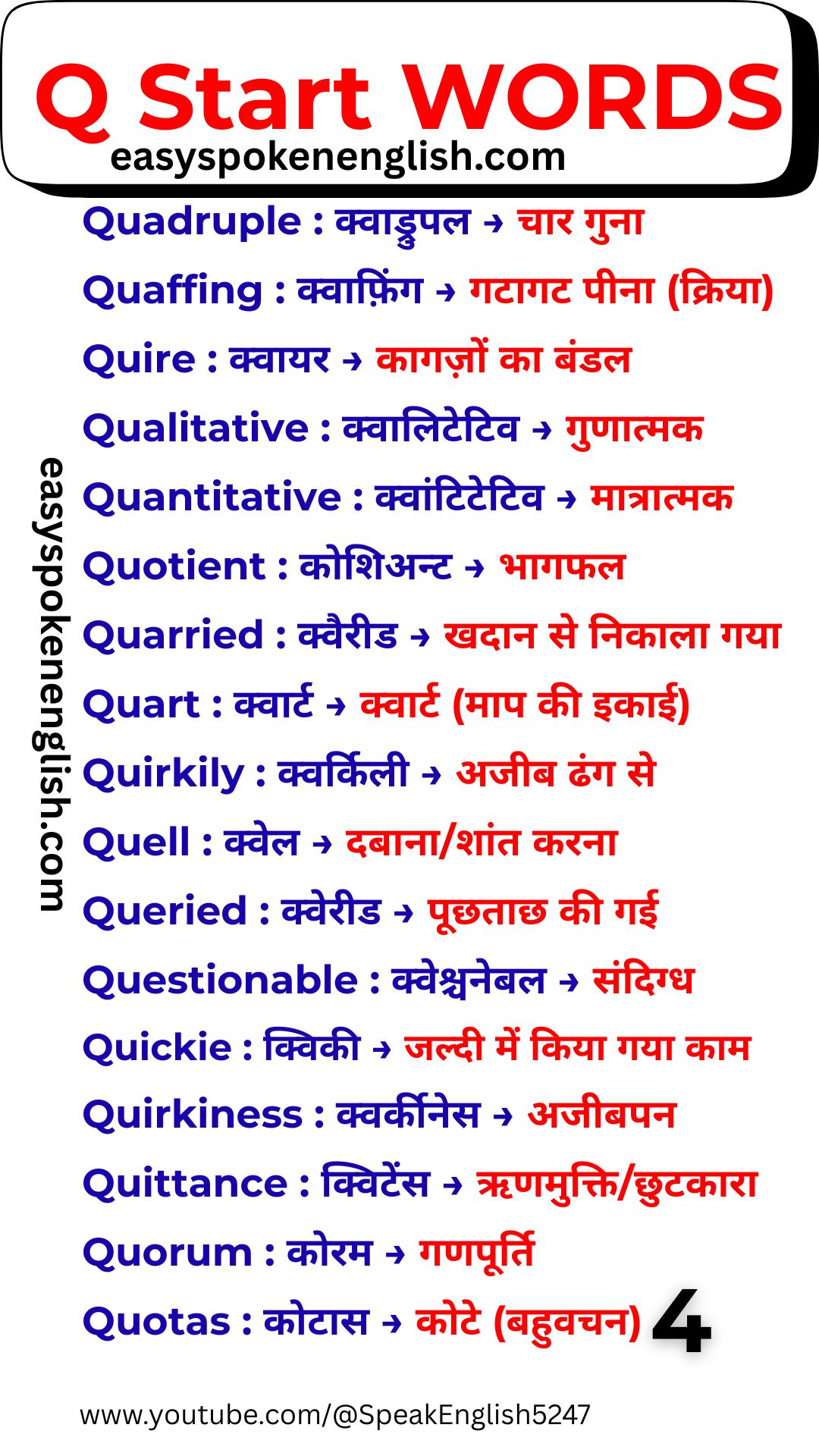 Useful Q Words for Daily English